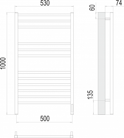 Ватикан П12 500х1000 электро Полотенцесушитель TERMINUS) крашеные Копейск - фото 3 Ватикан П12 500х1000 электро Полотенцесушитель TERMINUS) крашеные Копейск - фото 3