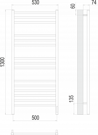 Ватикан П15 500х1300 электро Полотенцесушитель TERMINUS Копейск - фото 3