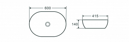 Раковина накладная Terminus Прато 600х415х140 Копейск - фото 4