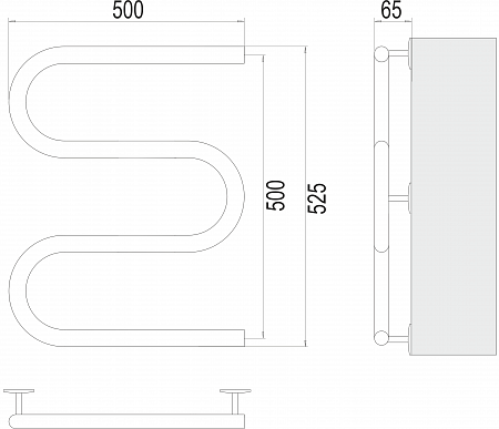 Электро 25 М-обр 500х500 Полотенцесушитель TERMINUS Копейск - фото 3 Электро 25 М-обр 500х500 Полотенцесушитель TERMINUS Копейск - фото 3