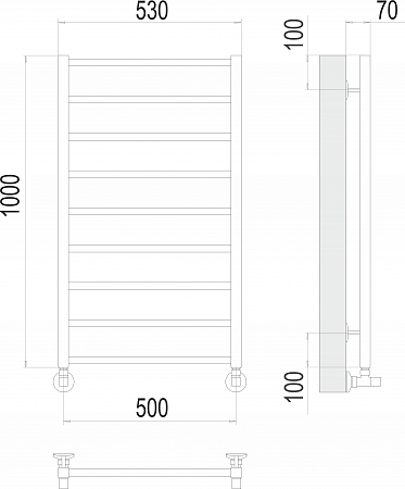Контур П9 500х1000 Полотенцесушитель  TERMINUS Копейск - фото 3