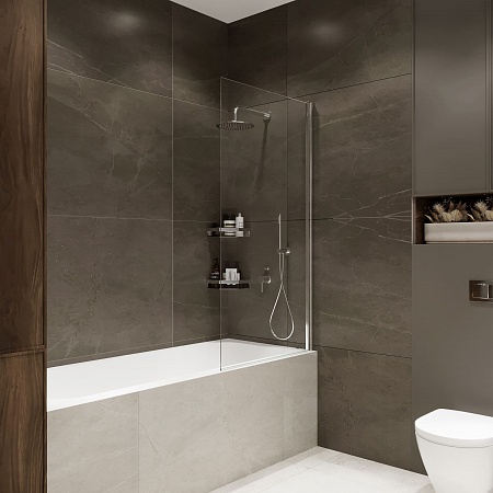 Шторка на ванну распашная Terminus Ното 02 1500х700 проф.хром Копейск - фото 1 Шторка на ванну распашная Terminus Ното 02 1500х700 проф.хром Копейск - фото 1