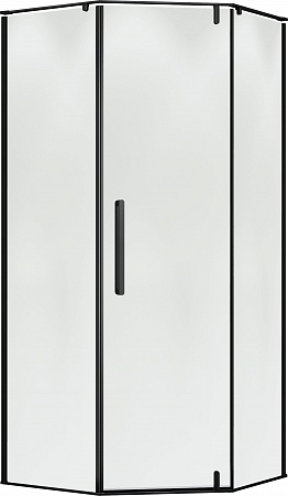 Душевой уголок распашной Terminus Альба 04 1000х1000х2200  трапеция чёрный Копейск - фото 1