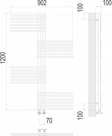 Европа П24 70х1200 Полотенцесушитель  TERMINUS Копейск - фото 3