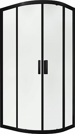 Душевой уголок слайдер Terminus Соренто 06 1000х1000х2000  четверть круга чёрный Копейск - фото 1