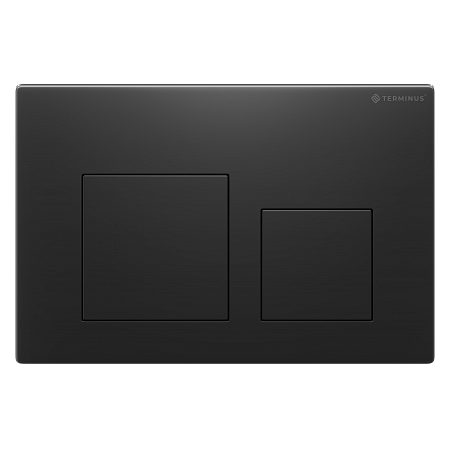 Клавиша смыва для инсталляции Terminus Классик кнопка квадрат цвет  чёрный матовый Копейск - фото 1