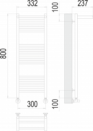 Аврора с/п П16 300х800 Полотенцесушитель TERMINUS Копейск - фото 3 Аврора с/п П16 300х800 Полотенцесушитель TERMINUS Копейск - фото 3