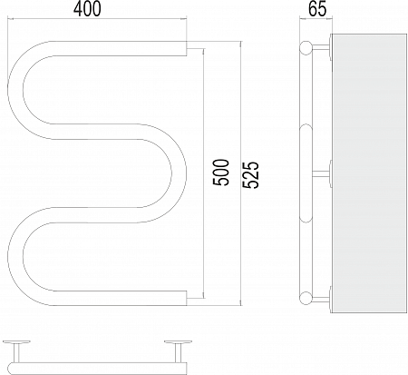 Электро 25 М-обр 400х500 Полотенцесушитель  TERMINUS Копейск - фото 3