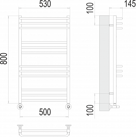 Соренто П12 500х800 Полотенцесушитель  TERMINUS Копейск - фото 3