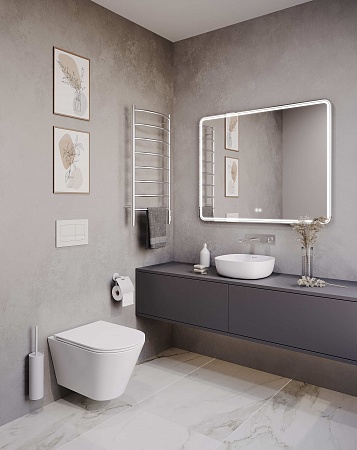 Подвесной унитаз безободковый Terminus Классик 540х365 белый Копейск - фото 3