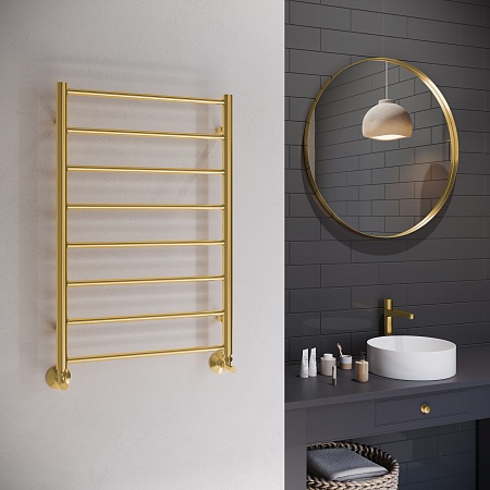 Аврора П8 500х800 Полотенцесушитель TERMINUS Брашированное золото Копейск - фото 3