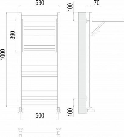 Валенсия П14 500х1000 Полотенцесушитель  TERMINUS Копейск - фото 5