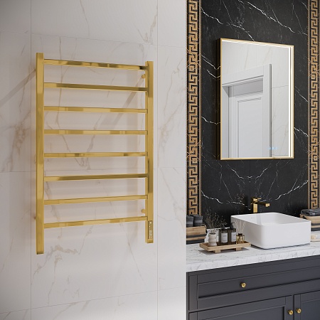 Ватикан П8 500х850 Электро Полотенцесушитель TERMINUS Золото Копейск - фото 3