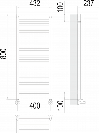 Аврора с/п П16 400х800 Полотенцесушитель  TERMINUS Копейск - фото 3