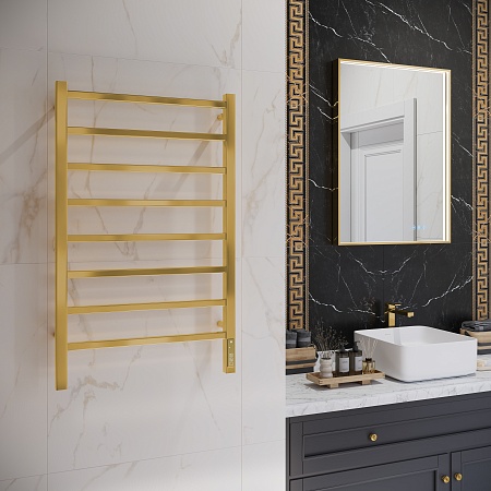 Ватикан П8 500х850 Электро Полотенцесушитель TERMINUS Брашированное золото Копейск - фото 3