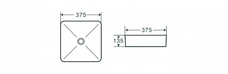 Раковина накладная Terminus Ватикан 375х375х135 Копейск - фото 4