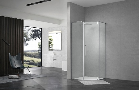 Душевой уголок распашной Terminus Альба 04 1000х1000х2200 трапеция хром Копейск - фото 2 Душевой уголок распашной Terminus Альба 04 1000х1000х2200 трапеция хром Копейск - фото 2