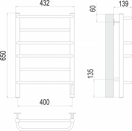 Евромикс П6 400х650 Электро Полотенцесушитель TERMINUS Копейск - фото 3 Евромикс П6 400х650 Электро Полотенцесушитель TERMINUS Копейск - фото 3