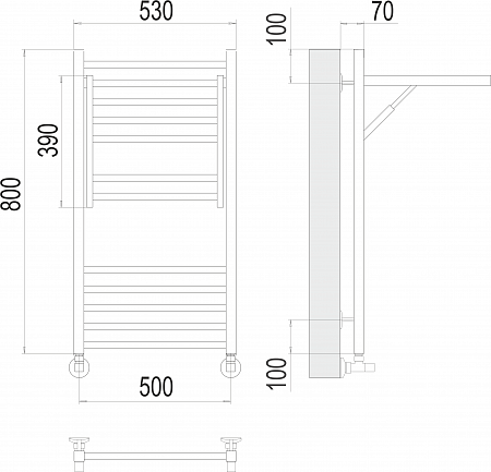 Валенсия П12 500х800 Полотенцесушитель  TERMINUS Копейск - фото 5