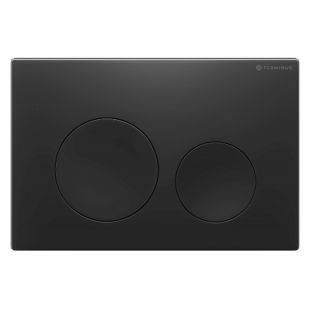 Клавиша смыва для инсталляции Terminus Классик кнопка круг цвет чёрный матовый Копейск - фото 1