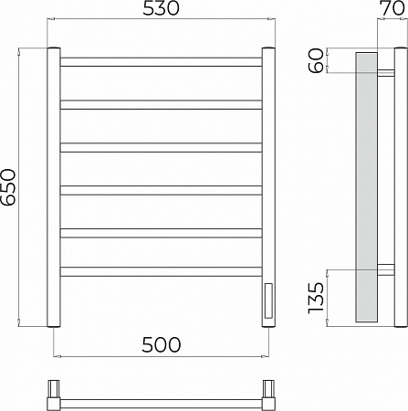 Ватикан П6 500х650 Электро Полотенцесушитель TERMINUS Копейск - фото 3 Ватикан П6 500х650 Электро Полотенцесушитель TERMINUS Копейск - фото 3
