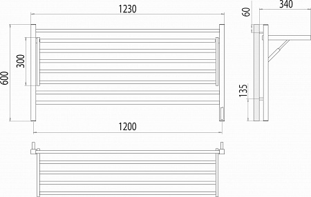 Горизонт П8 1200х600 электро Полотенцесушитель TERMINUS Копейск - фото 5