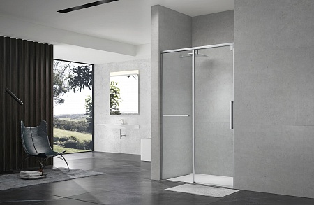 Душевая дверь в нишу слайдер Terminus Альба 01 1400х2200 хром Копейск - фото 2 Душевая дверь в нишу слайдер Terminus Альба 01 1400х2200 хром Копейск - фото 2